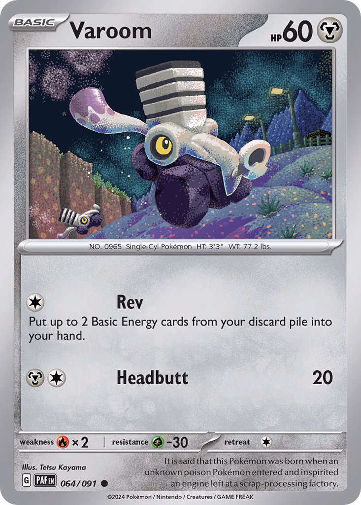 Varoom Pokemon card (064/091, Paldean Fates)