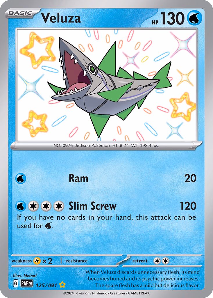 Veluza Pokemon card (125/091, Paldean Fates)