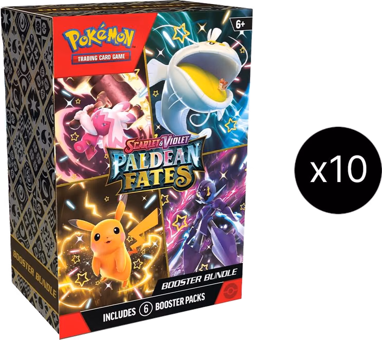 Pokemon Paldean Fates Booster Bundle Display