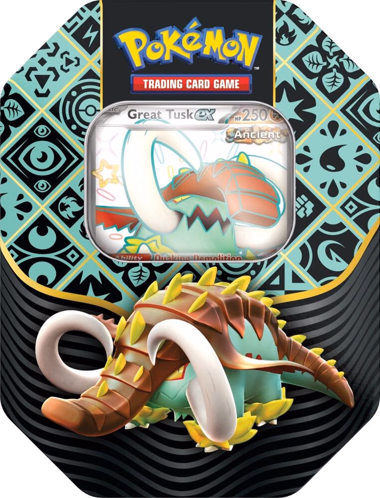 Pokemon Paldean Fates International Tin [Great Tusk ex]