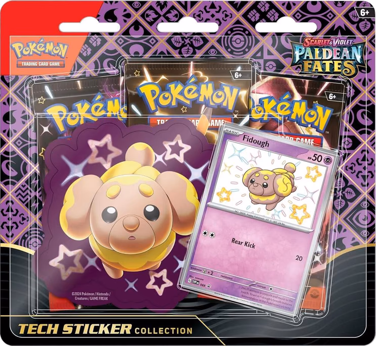 Pokemon Paldean Fates Tech Sticker Collection [Fidough]