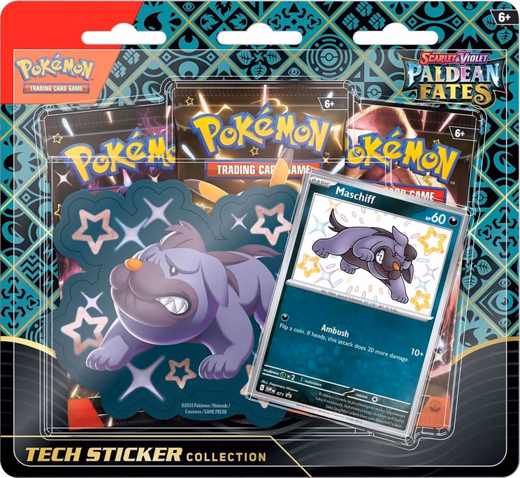 Pokemon Paldean Fates Tech Sticker Collection [Maschiff]