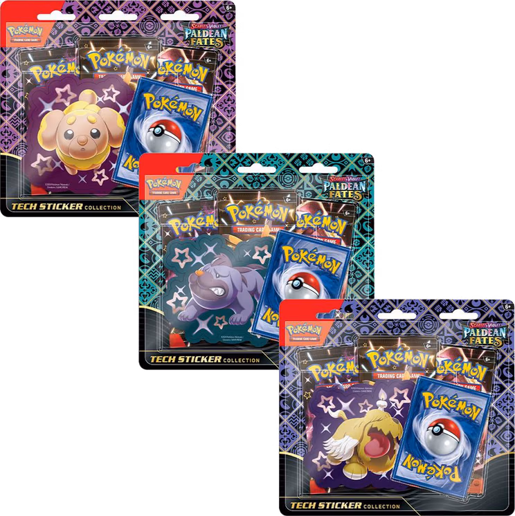 Pokemon Paldean Fates Tech Sticker Collections [Set of 3]