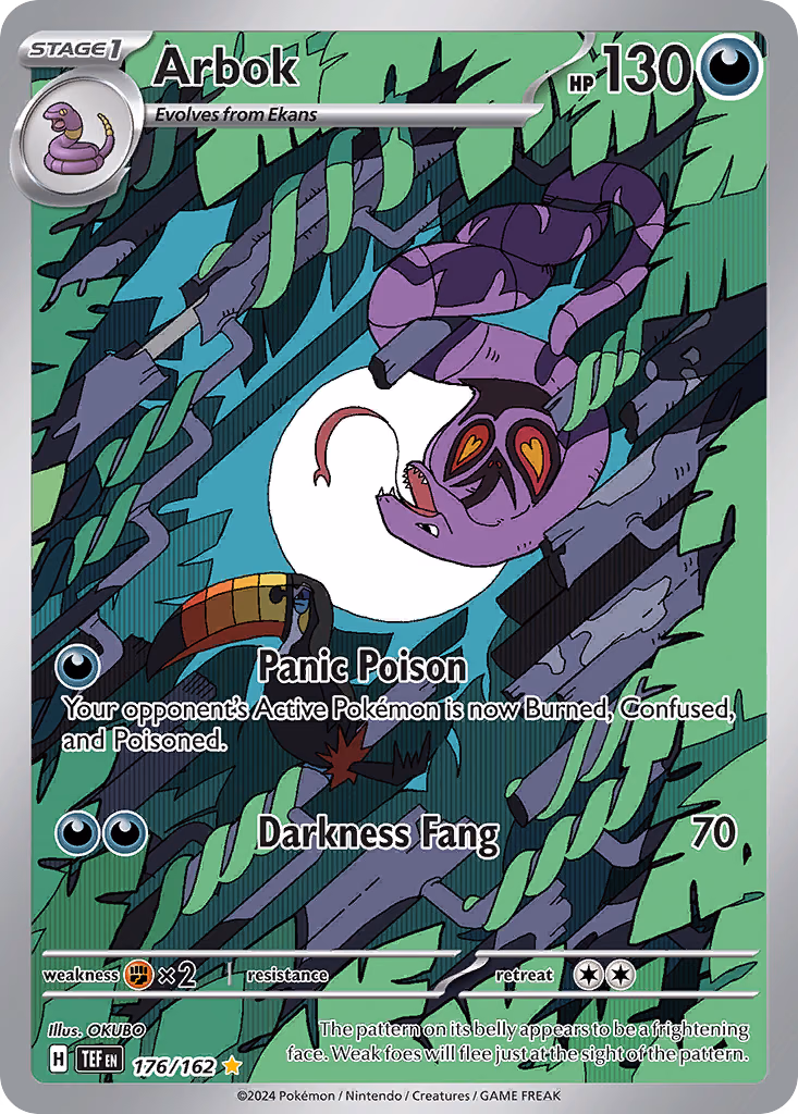 Arbok Pokemon card (176/162, Temporal Forces)