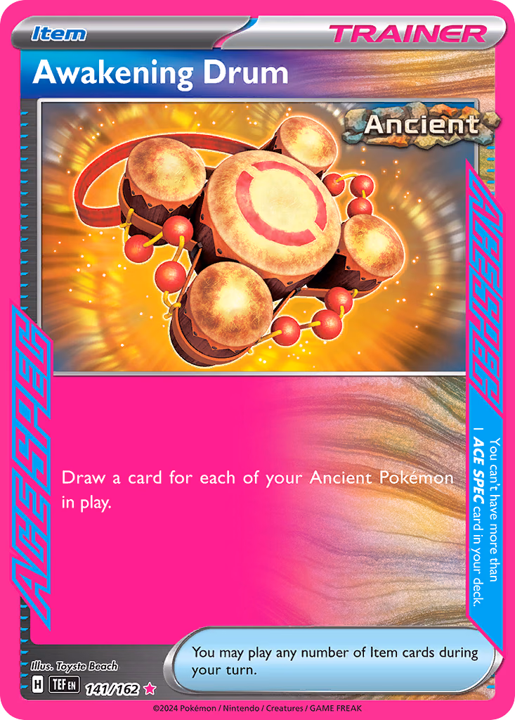 Awakening Drum Pokemon card (141/162, Temporal Forces)