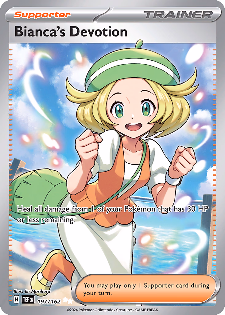 Bianca's Devotion Pokemon card (197/162, Temporal Forces)