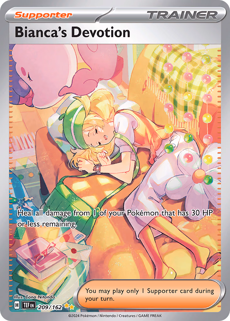 Bianca's Devotion Pokemon card (209/162, Temporal Forces)