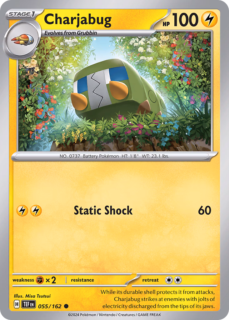 Charjabug Pokemon card (055/162, Temporal Forces)