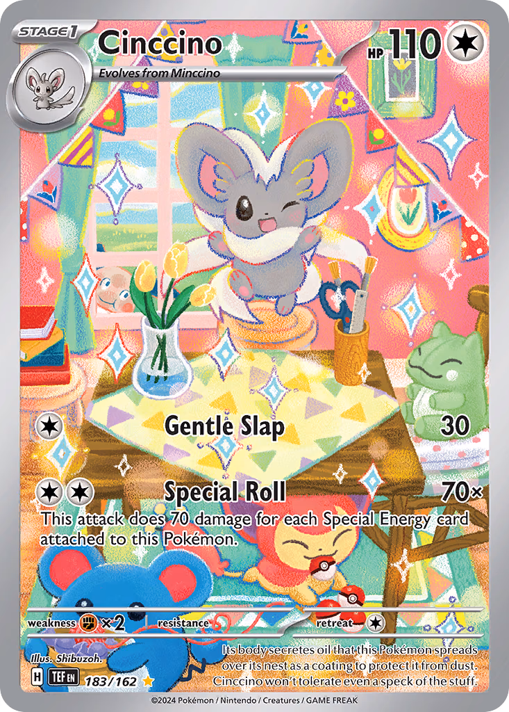 Cinccino Pokemon card (183/162, Temporal Forces)