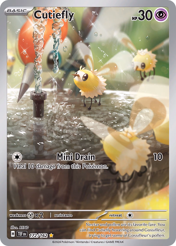 Cutiefly Pokemon card (172/162, Temporal Forces)