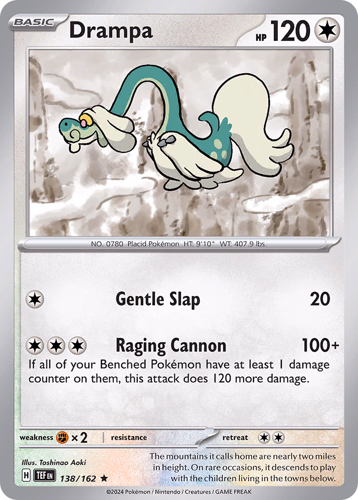 Drampa Pokemon card (138/162, Temporal Forces)