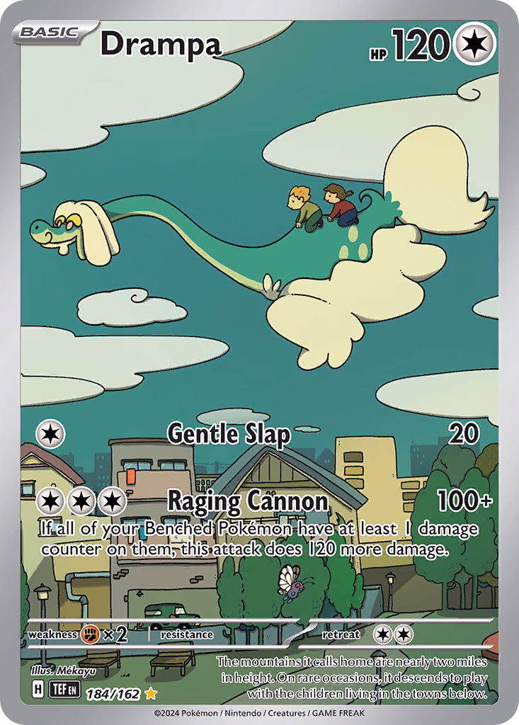 Drampa Pokemon card (184/162, Temporal Forces)