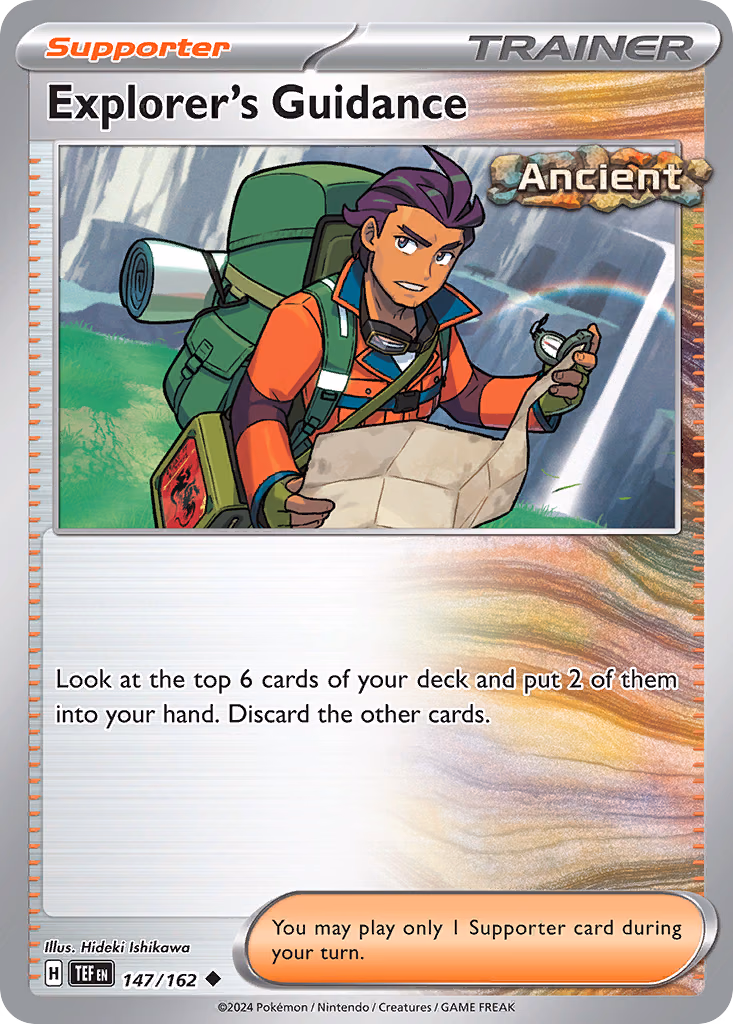 Explorer's Guidance Pokemon card (147/162, Temporal Forces)