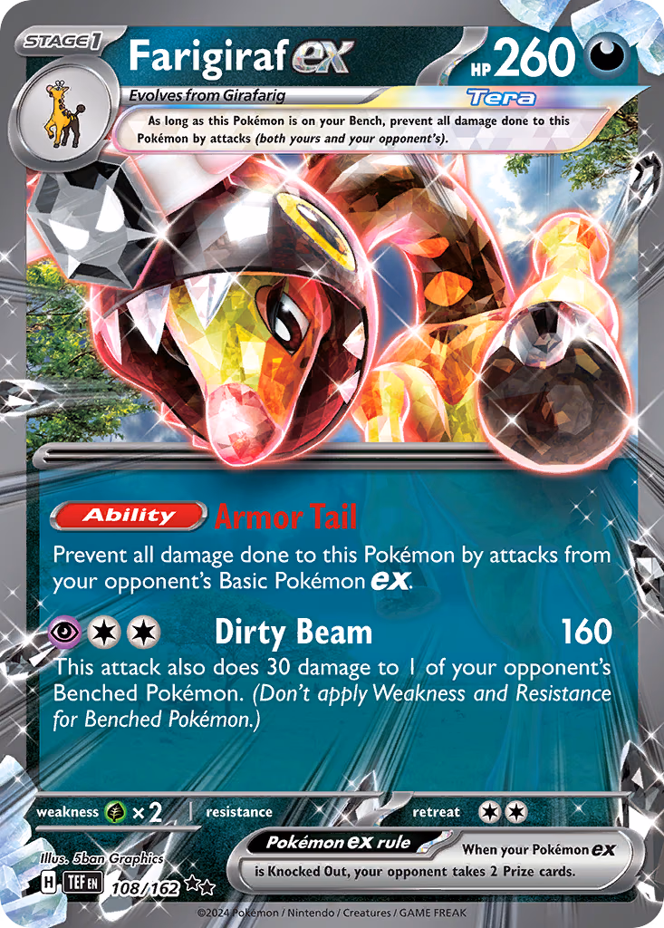 Farigiraf ex Pokemon card (108/162, Temporal Forces)