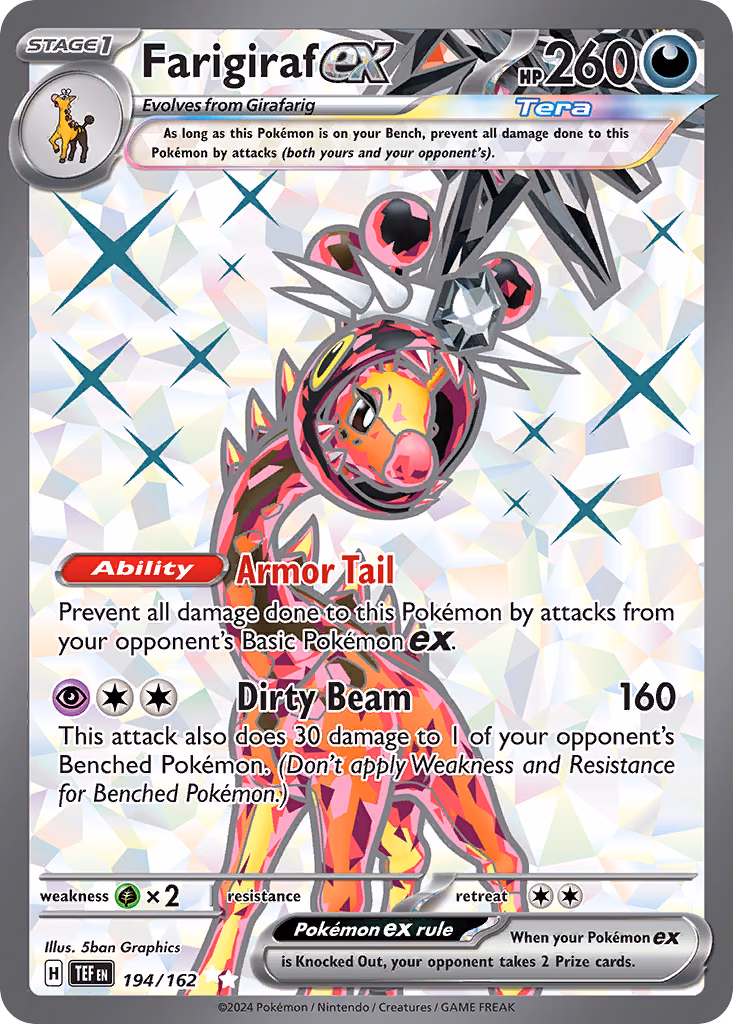 Farigiraf ex Pokemon card (194/162, Temporal Forces)