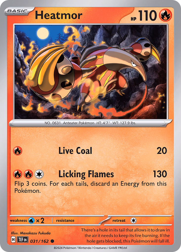 Heatmor Pokemon card (031/162, Temporal Forces)