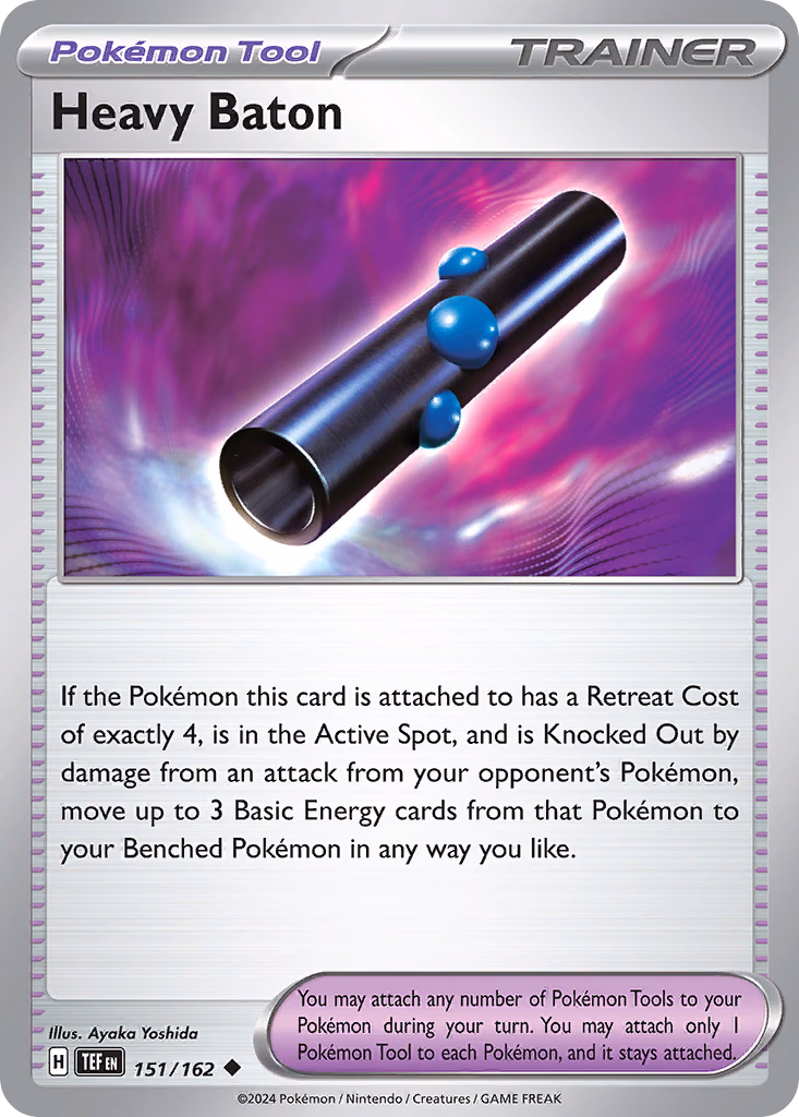 Heavy Baton Pokemon card (151/162, Temporal Forces)
