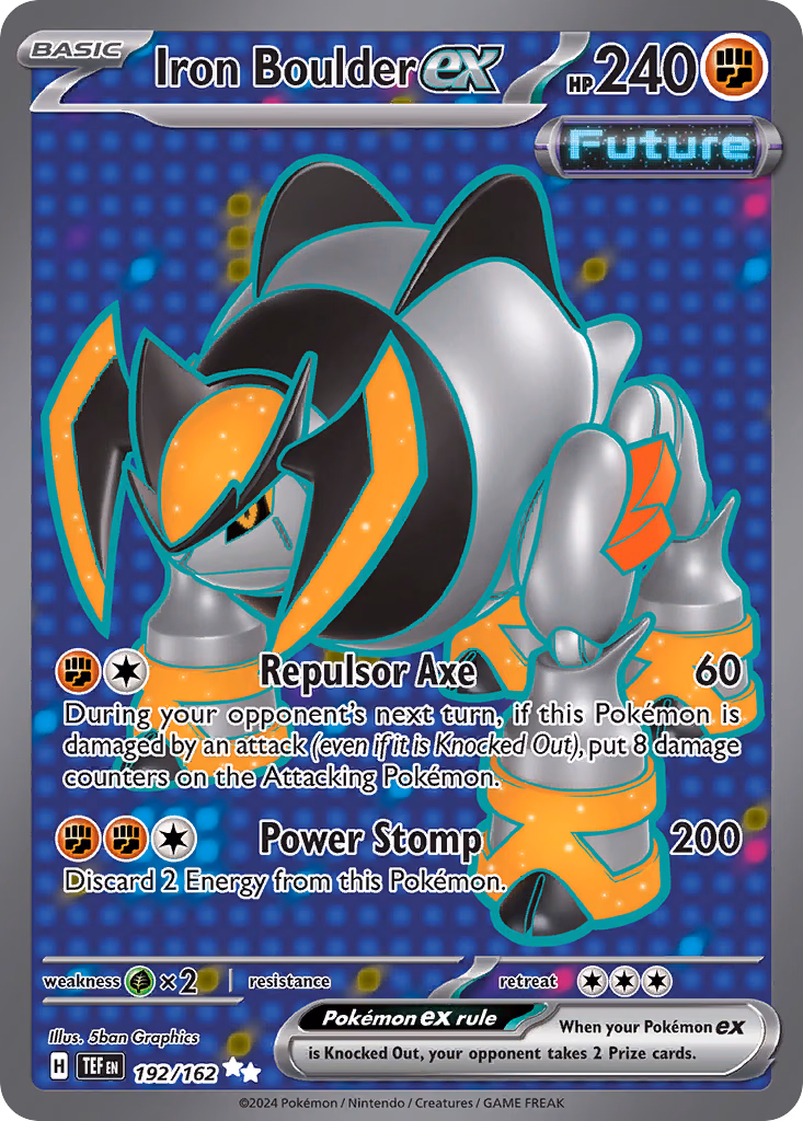 Iron Boulder ex Pokemon card (192/162, Temporal Forces)