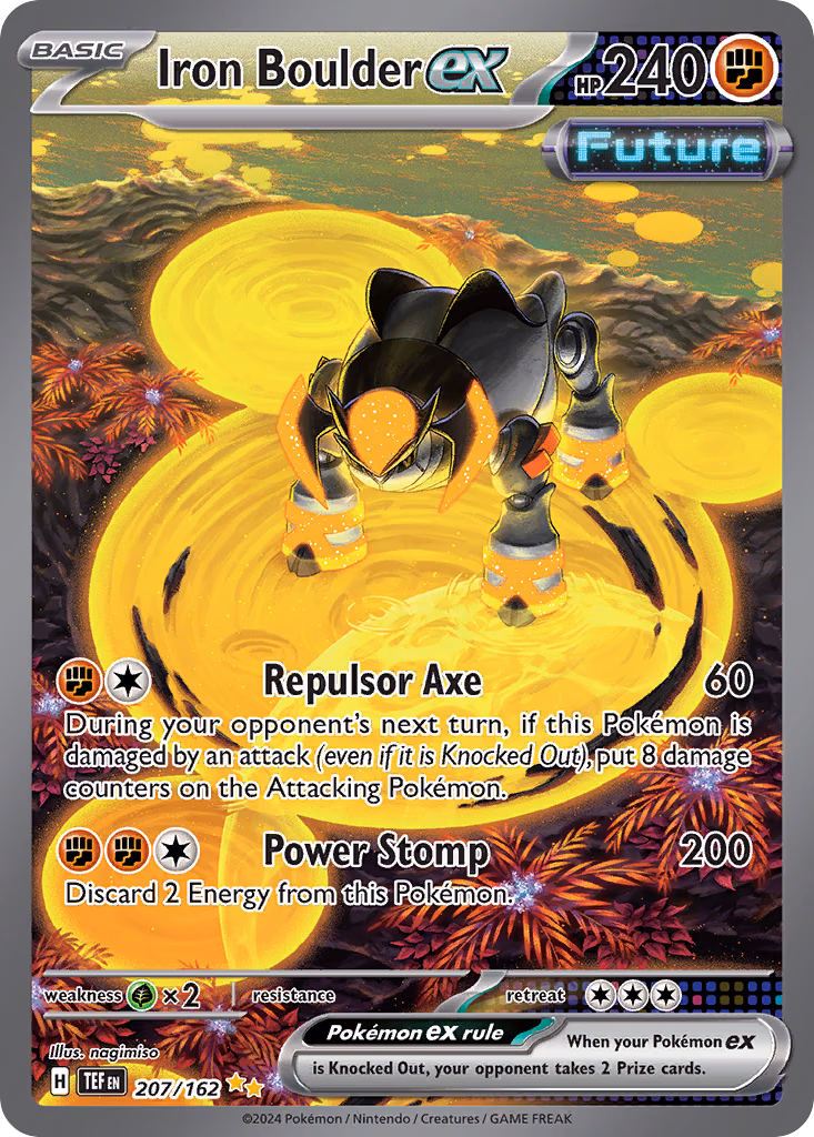 Iron Boulder ex Pokemon card (207/162, Temporal Forces)