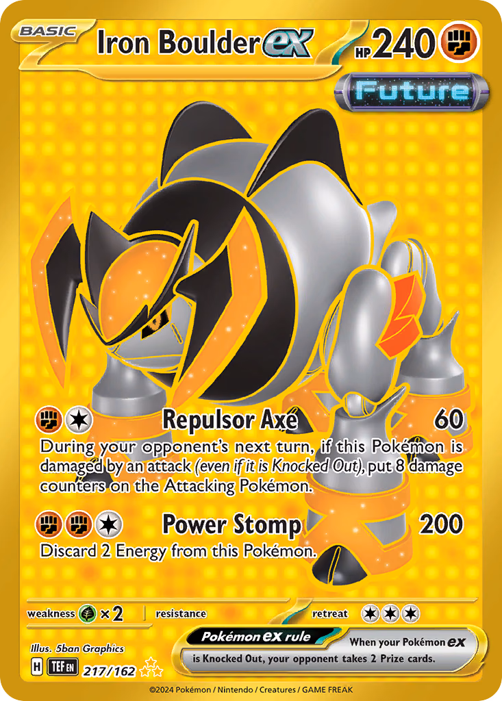 Iron Boulder ex Pokemon card (217/162, Temporal Forces)