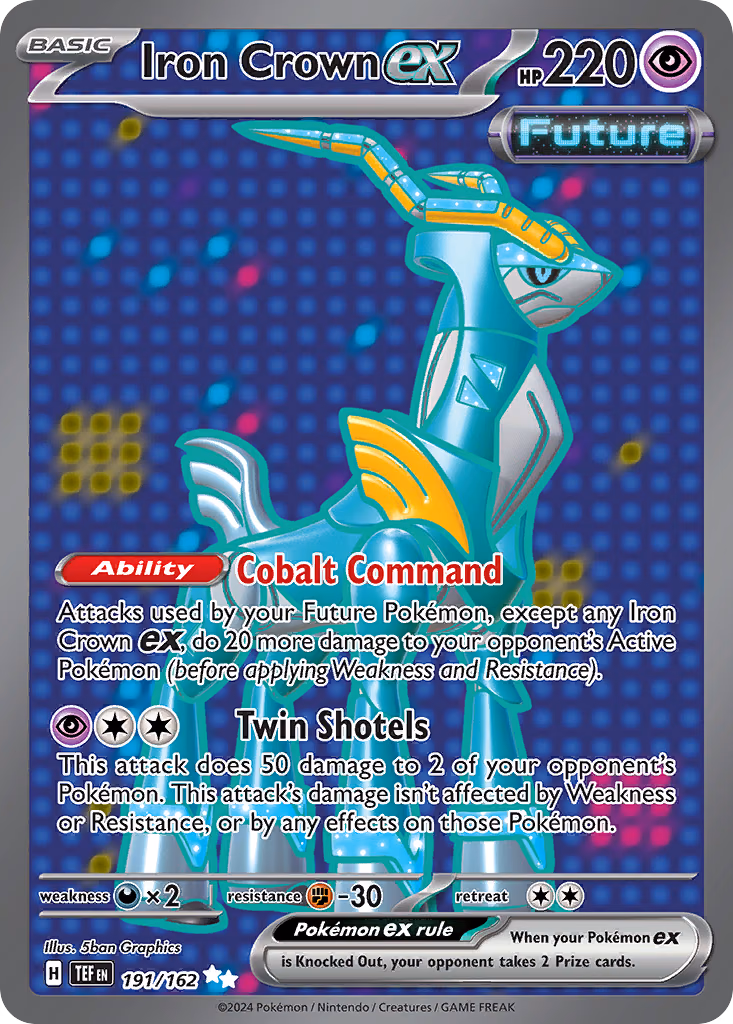 Iron Crown ex Pokemon card (191/162, Temporal Forces)