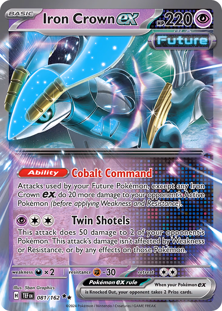 Iron Crown ex Pokemon card (081/162, Temporal Forces)