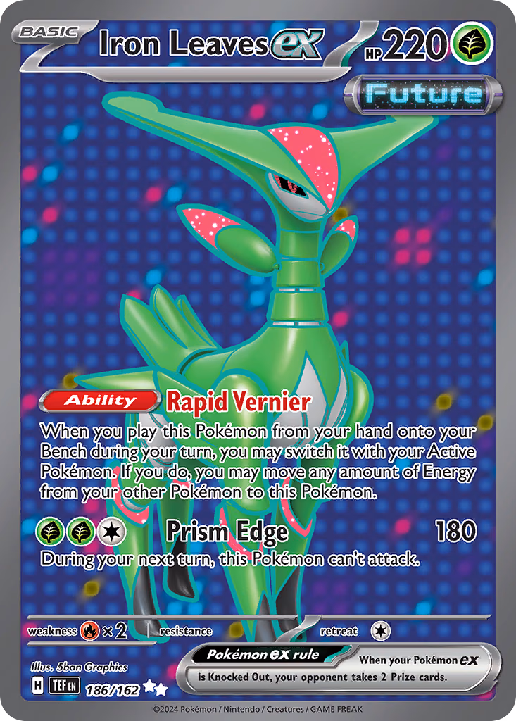 Iron Leaves ex Pokemon card (186/162, Temporal Forces)