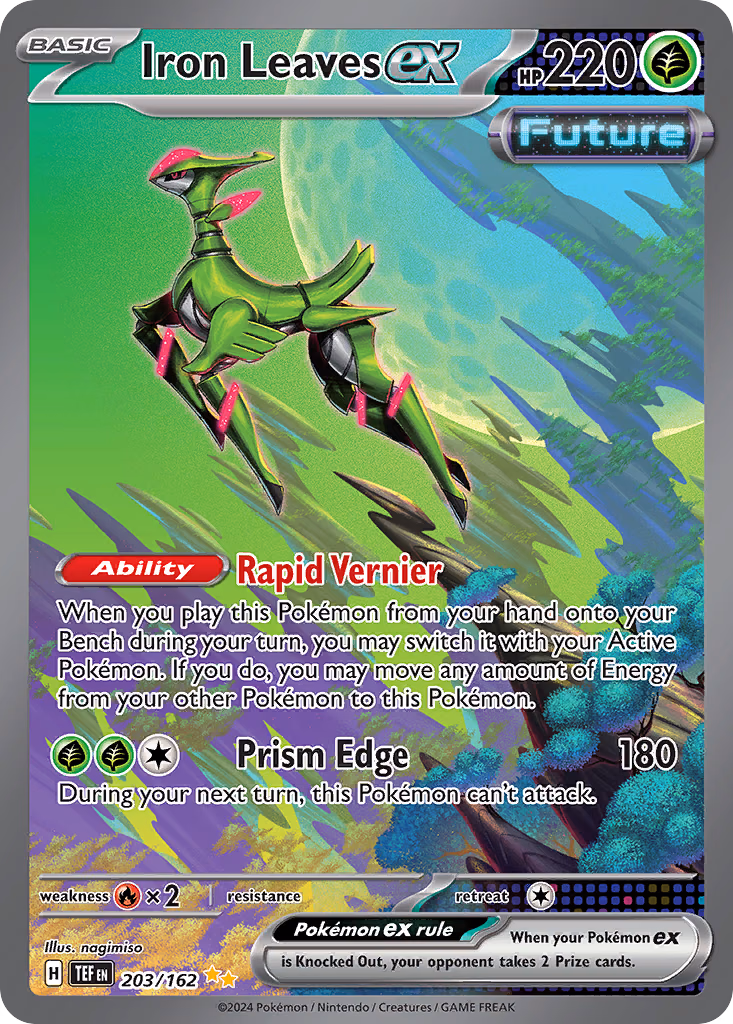 Iron Leaves ex Pokemon card (203/162, Temporal Forces)