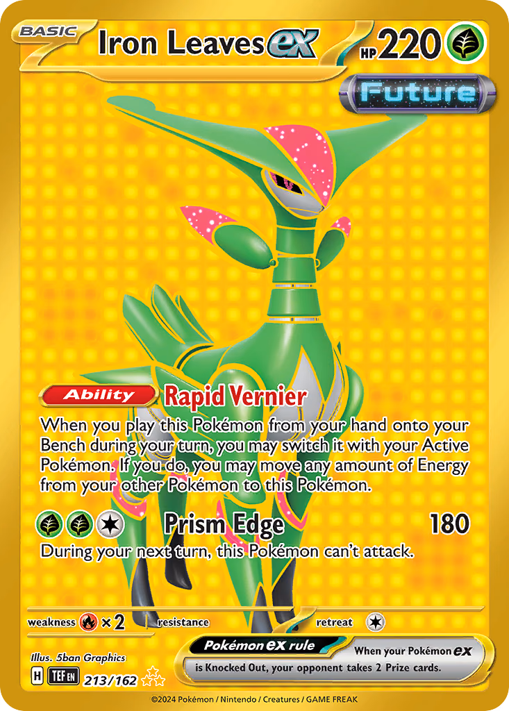Iron Leaves ex Pokemon card (213/162, Temporal Forces)