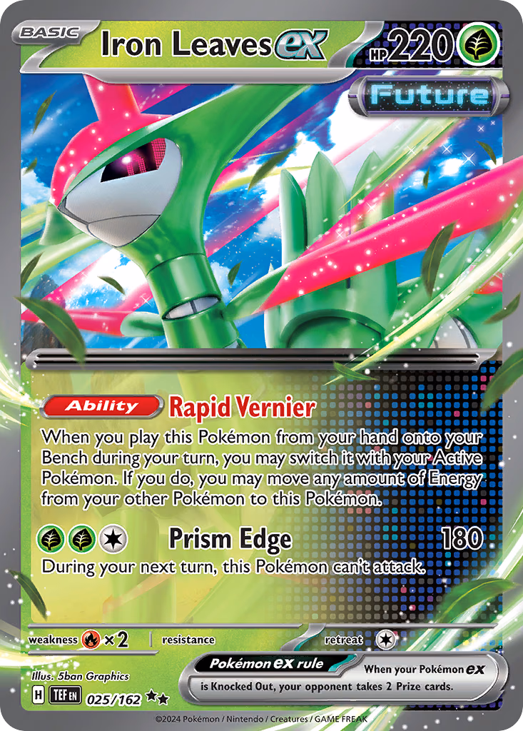 Iron Leaves ex Pokemon card (025/162, Temporal Forces)