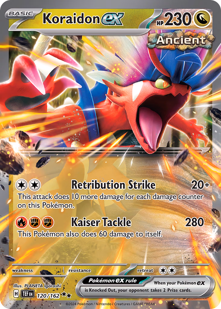 Koraidon ex Pokemon card (120/162, Temporal Forces)