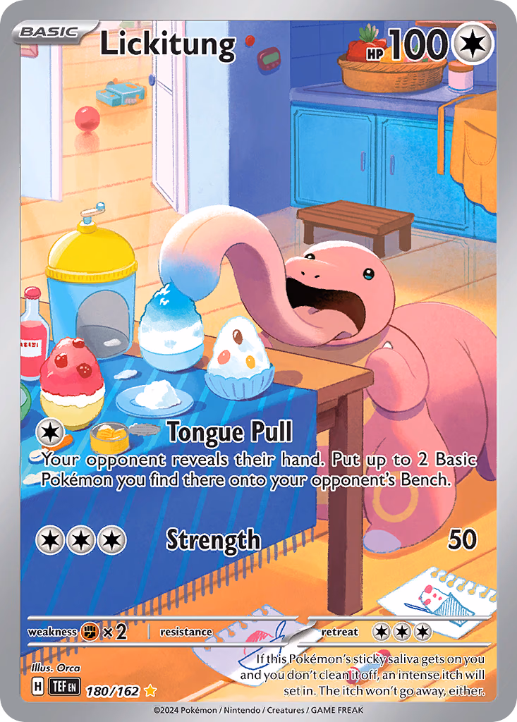 Lickitung Pokemon card (180/162, Temporal Forces)