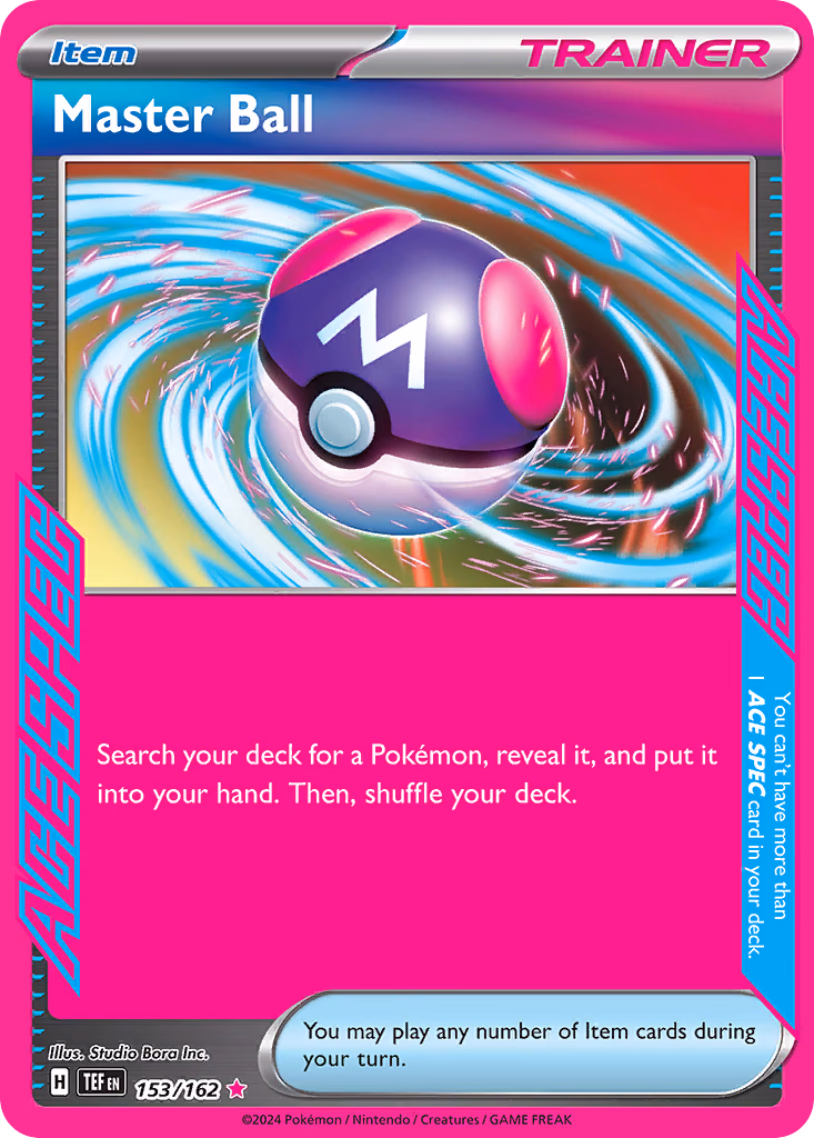 Master Ball Pokemon card (153/162, Temporal Forces)