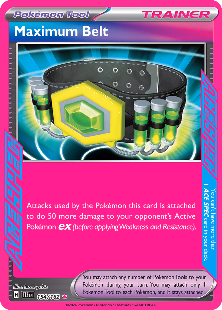 Maximum Belt Pokemon card (154/162, Temporal Forces)