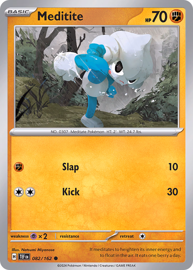 Meditite Pokemon card (082/162, Temporal Forces)