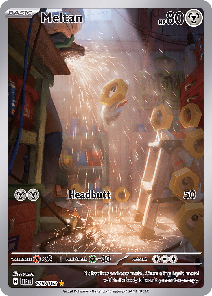 Meltan Pokemon card (179/162, Temporal Forces)