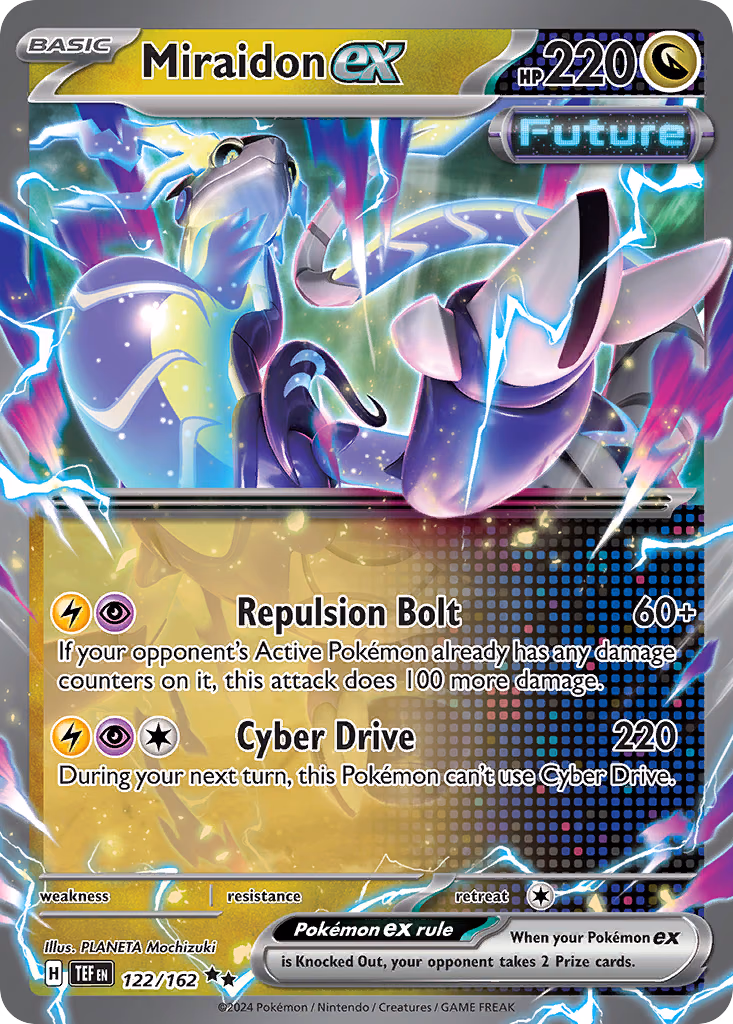 Miraidon ex Pokemon card (122/162, Temporal Forces)
