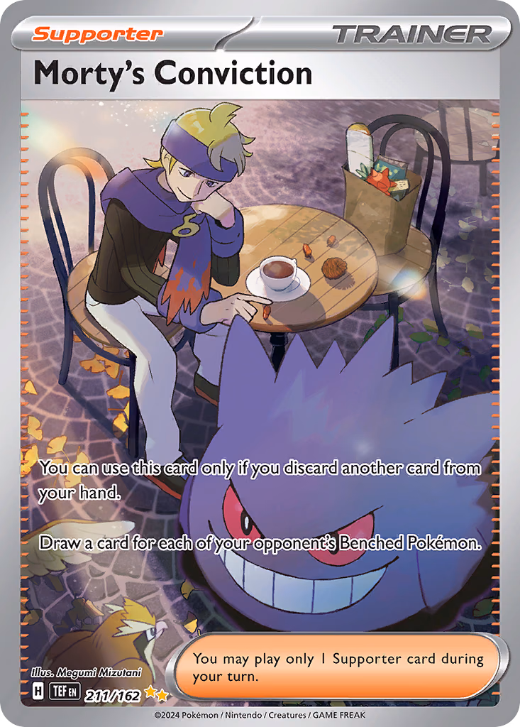 Morty's Conviction Pokemon card (211/162, Temporal Forces)