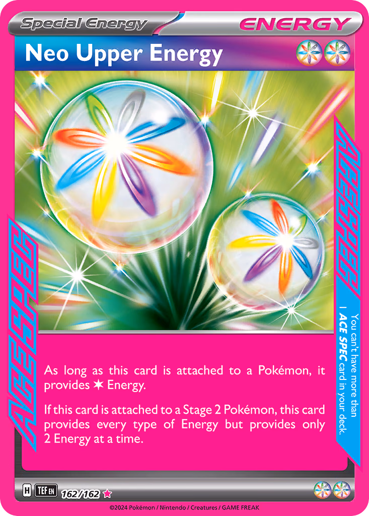 Neo Upper Energy Pokemon card (162/162, Temporal Forces)