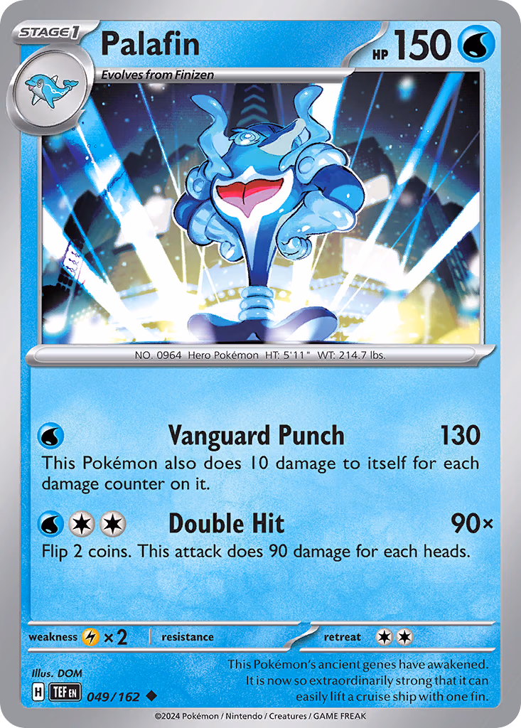 Palafin Pokemon card (049/162, Temporal Forces)