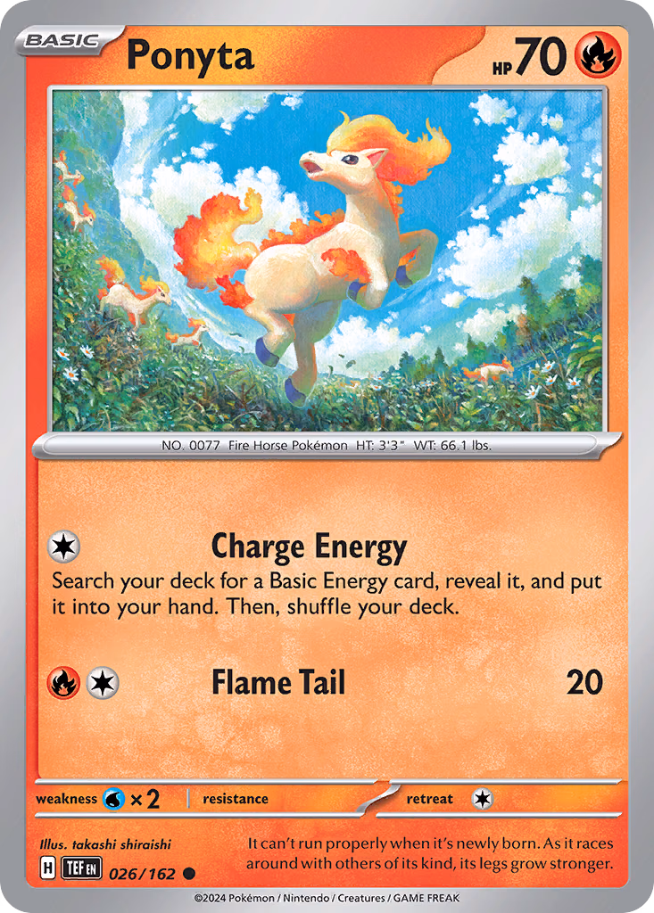 Ponyta Pokemon card (026/162, Temporal Forces)