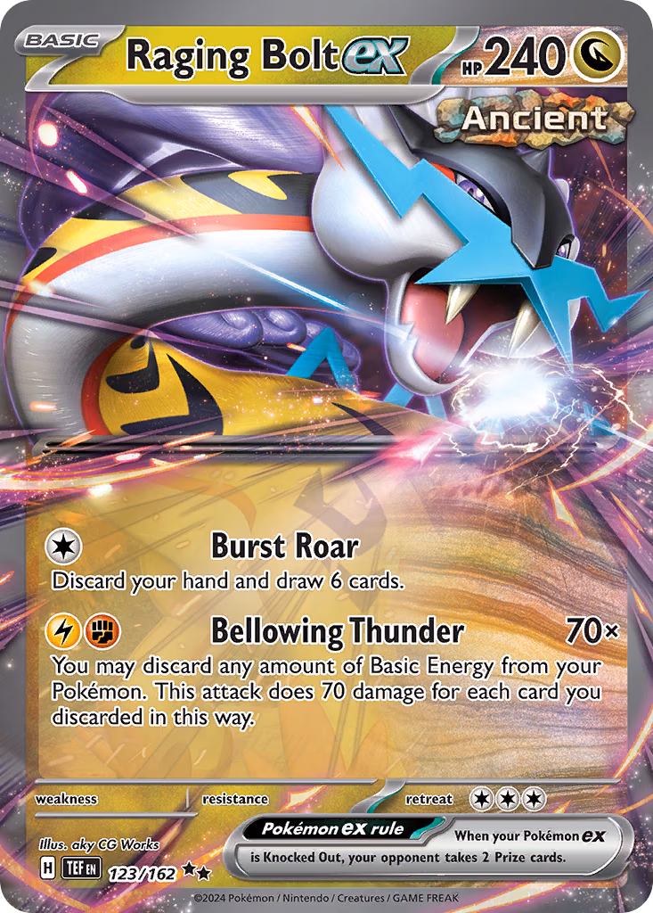 Raging Bolt ex Pokemon card (123/162, Temporal Forces)