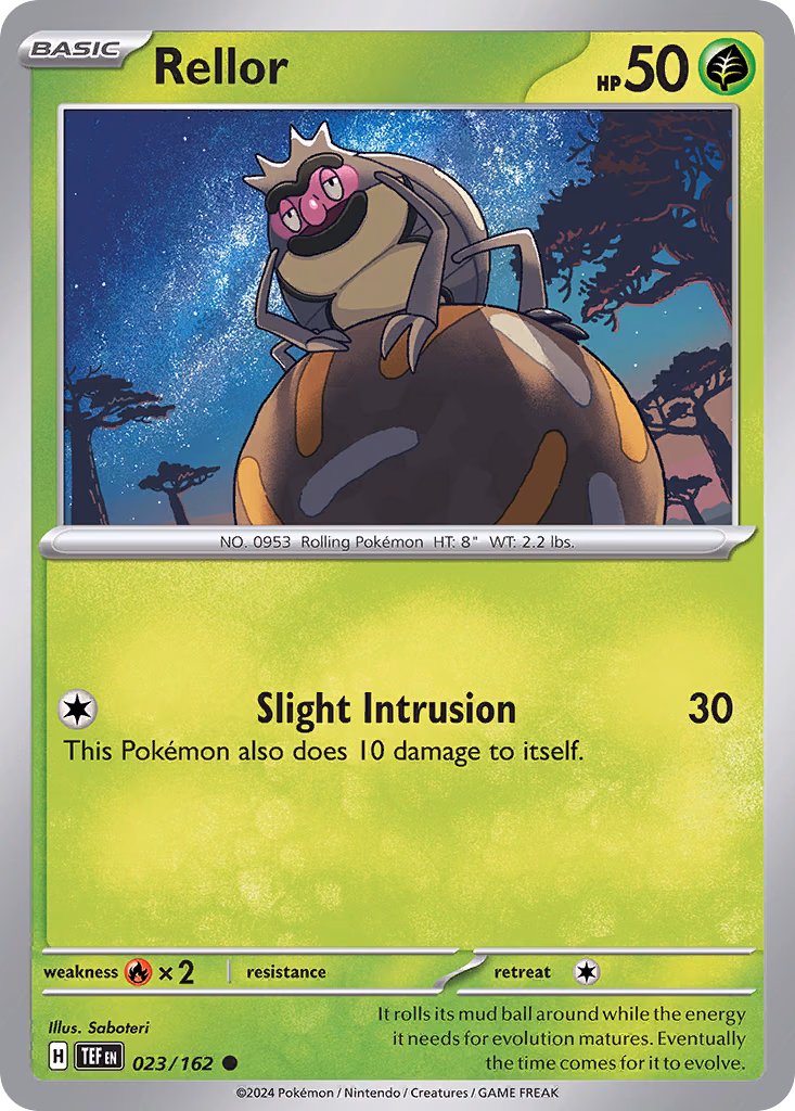 Rellor Pokemon card (023/162, Temporal Forces)