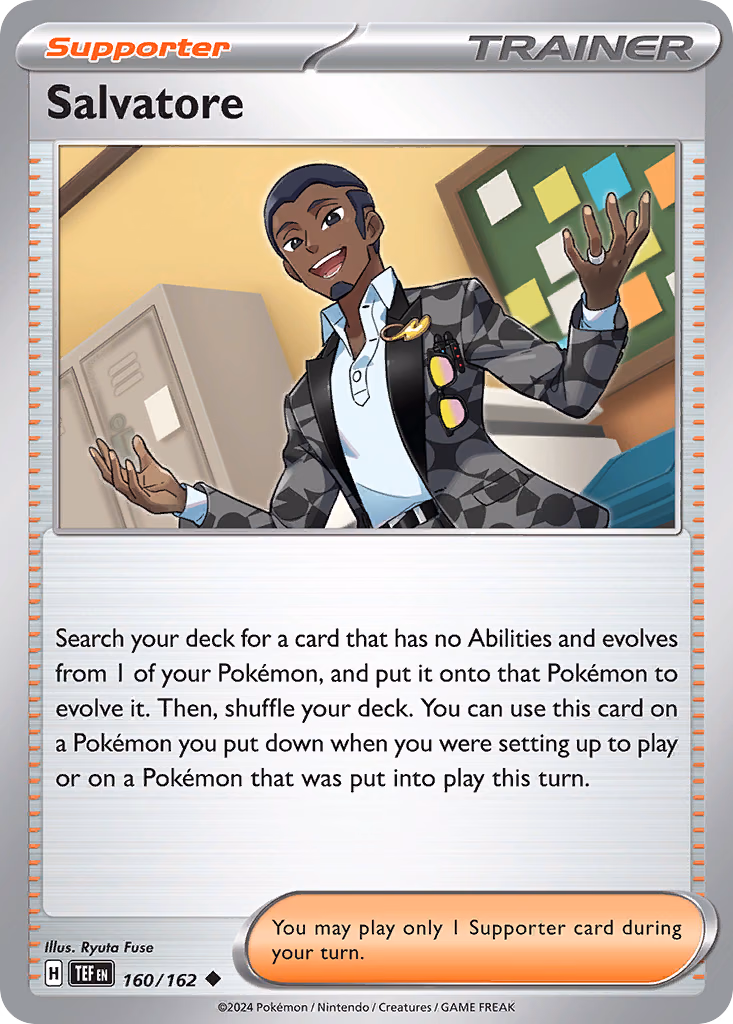 Salvatore Pokemon card (160/162, Temporal Forces)