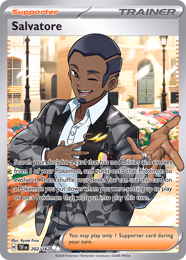 Salvatore Pokemon card (202/162, Temporal Forces)