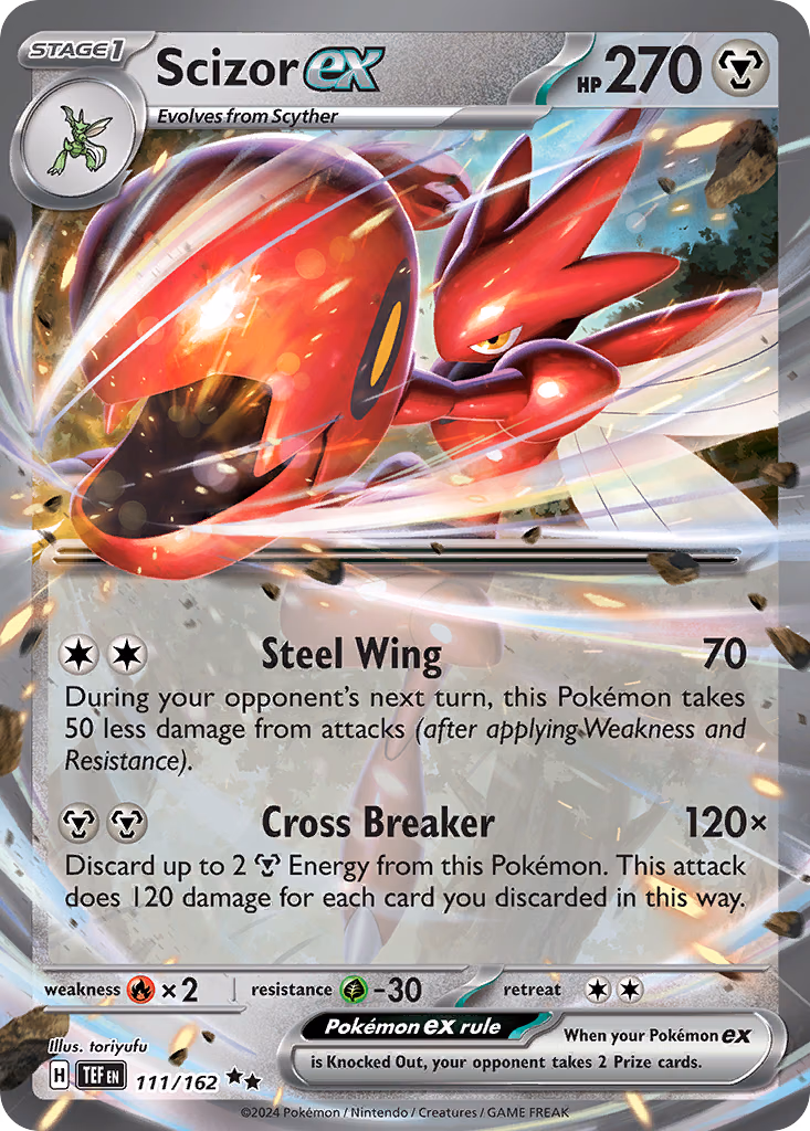 Scizor ex Pokemon card (111/162, Temporal Forces)