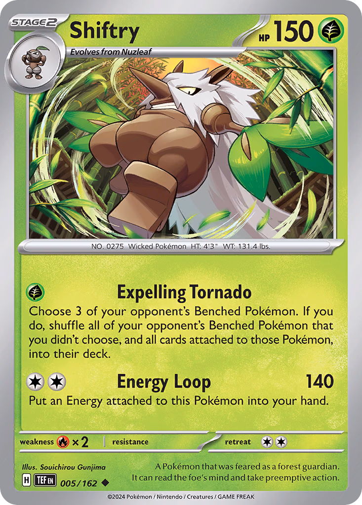 Shiftry Pokemon card (005/162, Temporal Forces)