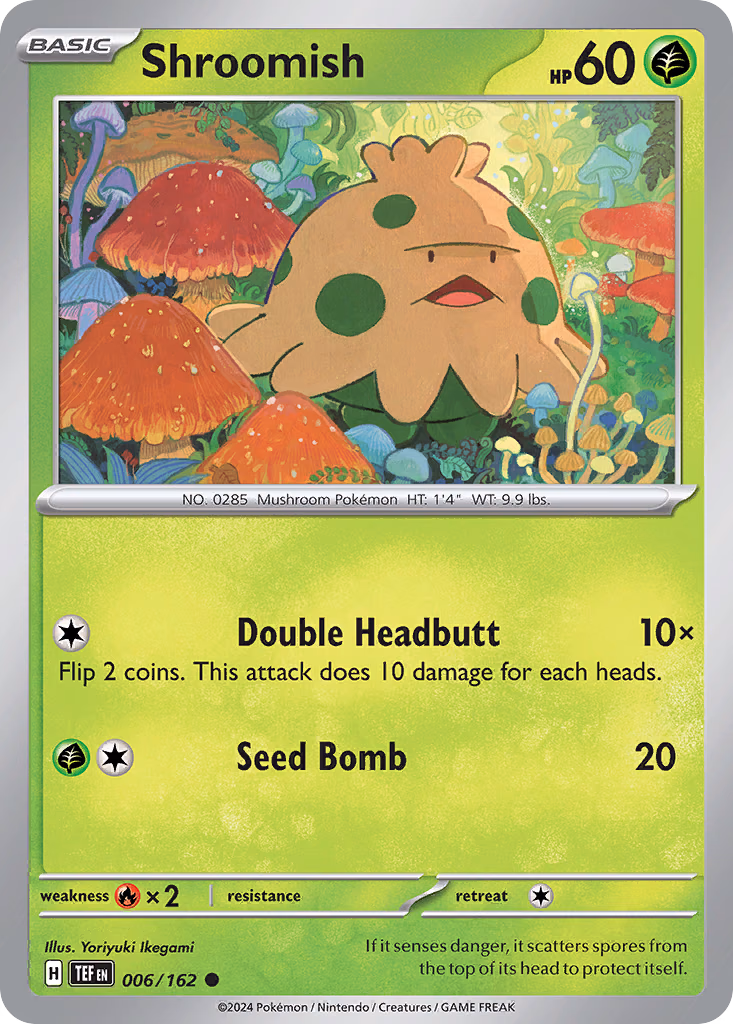Shroomish Pokemon card (006/162, Temporal Forces)