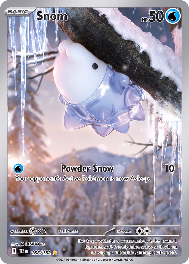 Snom Pokemon card (168/162, Temporal Forces)
