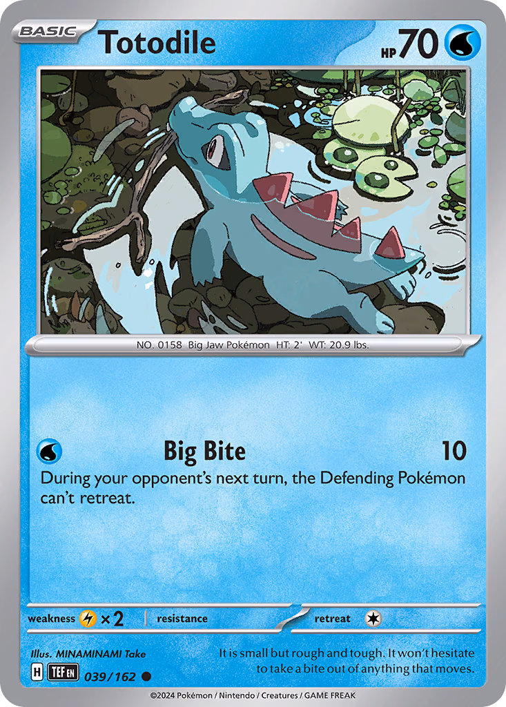 Totodile Pokemon card (039/162, Temporal Forces)